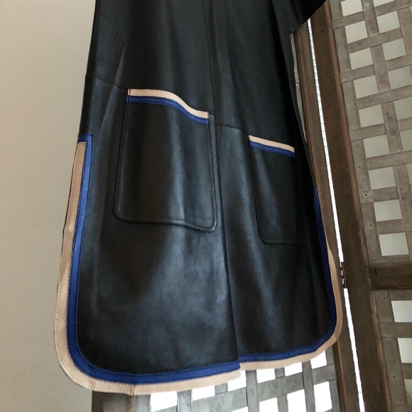 Leather shift dress - size US 6 - Picture 3 of 6